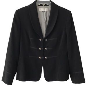 Tahari Women’s Blazer 12P Black Pinstripe Jacket